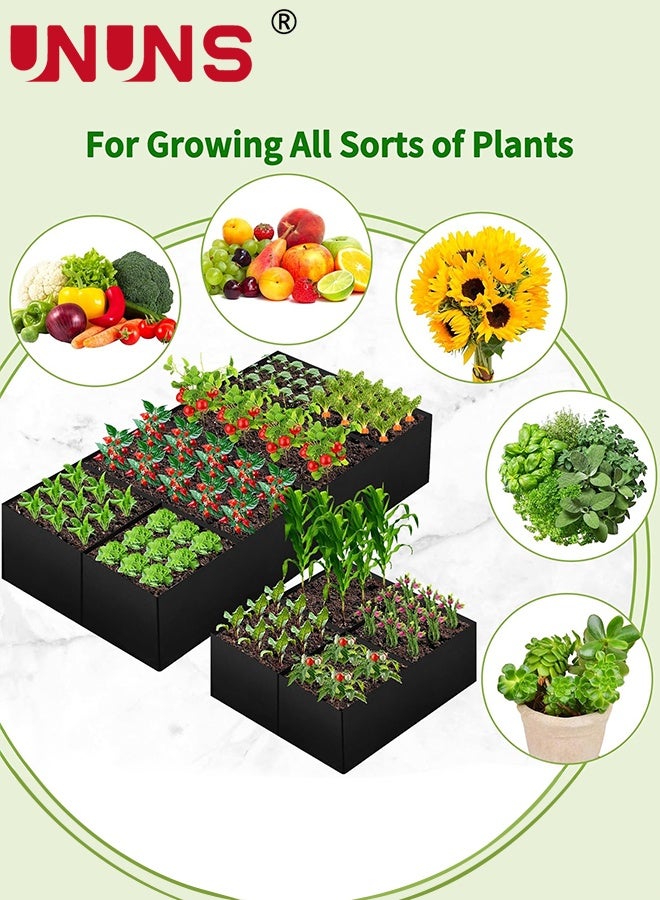UNUNS 2 Pack Plant Grow Bag,Large Garden Grow Bags Rectangle Breathable Planting Containers,Reusable Heavy Pot Garden Tools for Vegetables Flowers Plants,Black - Image 2